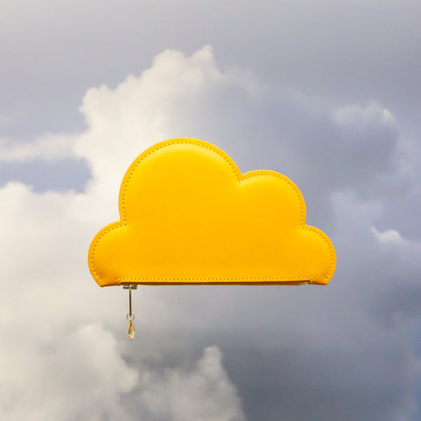 Leather Cloud Wallet - Mustard