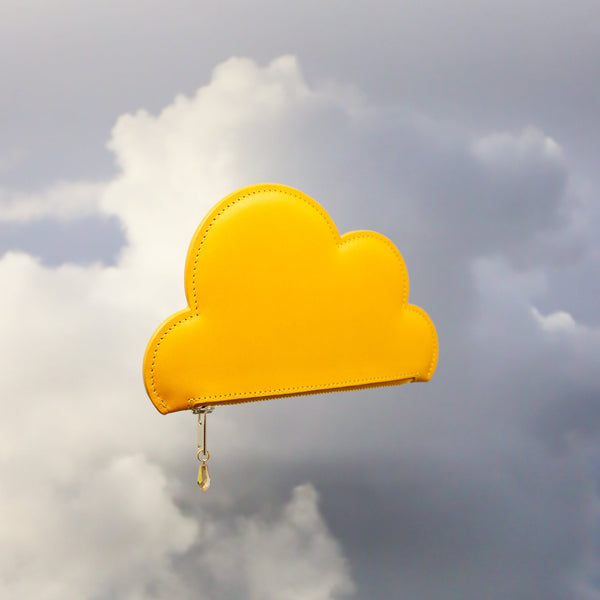 Leather Cloud Wallet - Mustard