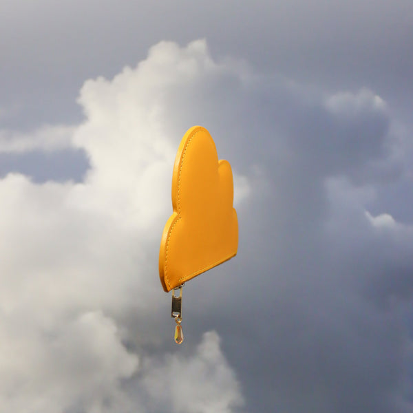 Leather Cloud Wallet - Mustard
