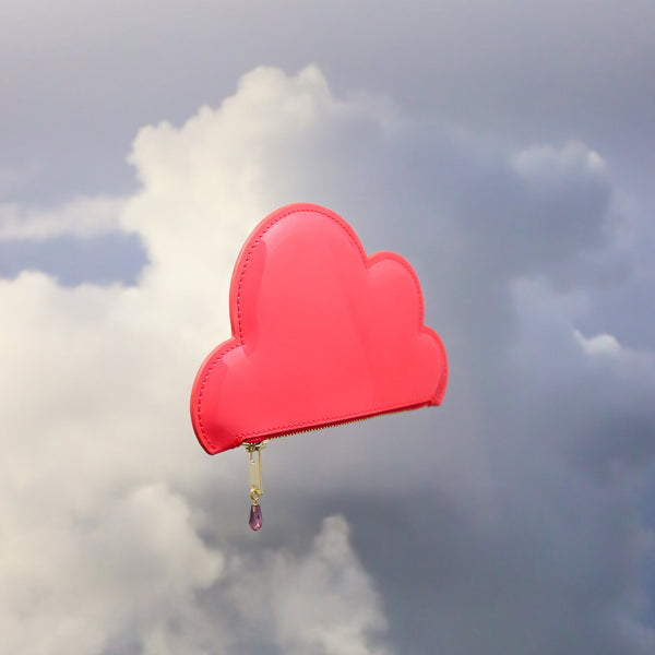 Leather Cloud Wallet - Pink