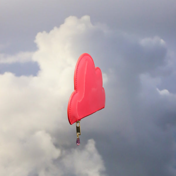 Leather Cloud Wallet - Pink