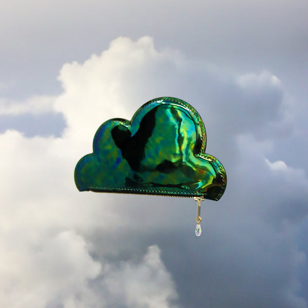 Leather Cloud Wallet - Iridescent