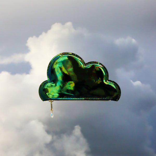 Leather Cloud Wallet - Iridescent