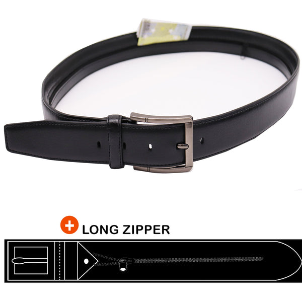 Geldriem - Moneybelt - Riem Met Rits - 2 Stuks - Zwart