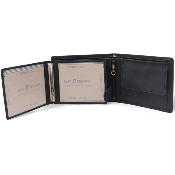 Portemonnee Met Ketting - Xl Biker Wallet - Wallet Chain - Extra Uitgebreid - Grote Portemonnee - Rund Leer - Rfid Skimm Protected - Leder