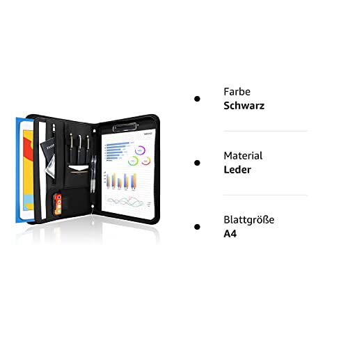 A4 Schreibmappe Pu Kunstleder Konferenzmappe Portfolio