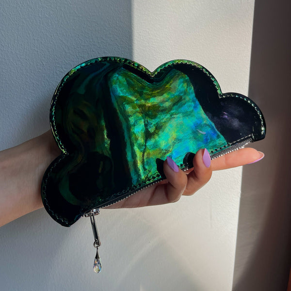 Leather Cloud Wallet - Iridescent