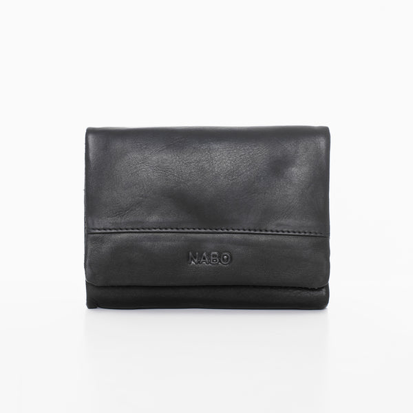 Leather Wallet NK304 (RFID Blocking) – Black