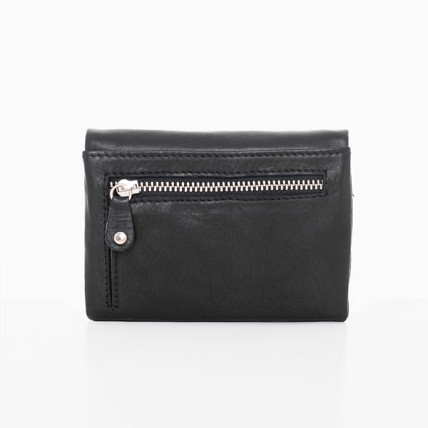 Leather Wallet NK304 (RFID Blocking) – Black