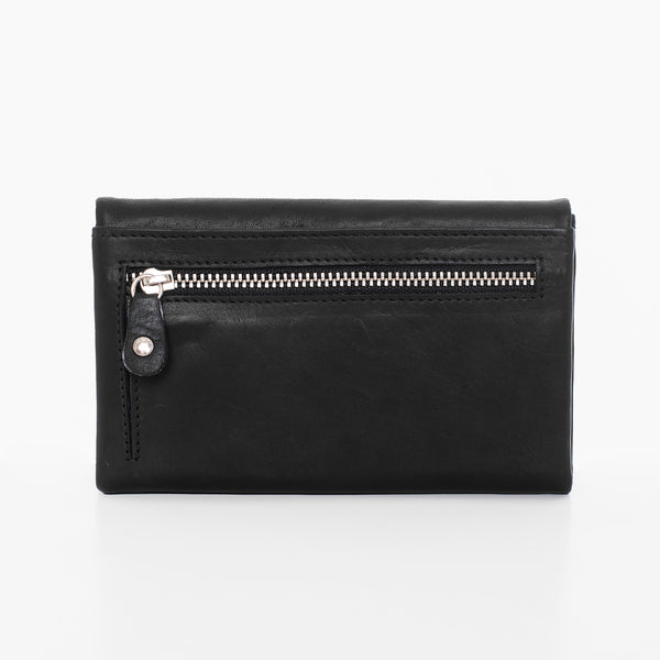 Leather Wallet NK305 (RFID Blocking) – Black