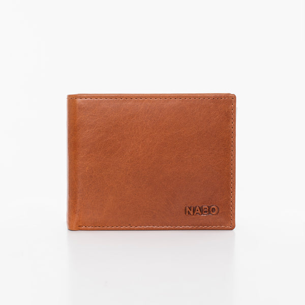 Leather Wallet NK254 (RFID Blocking) – Brown